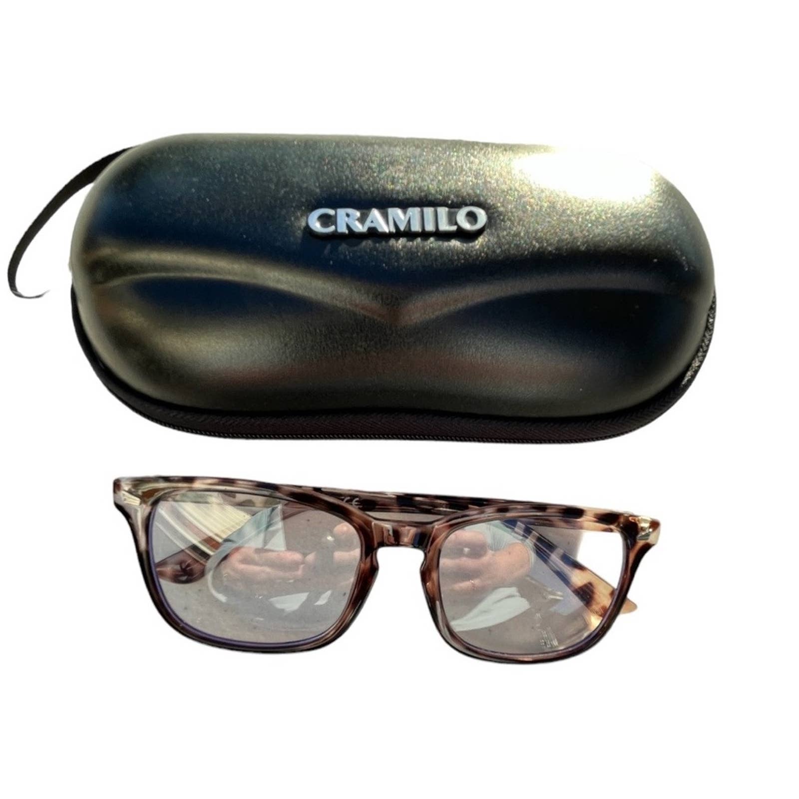 Nwot Cramilo Blue Light Eye Glasses With Case